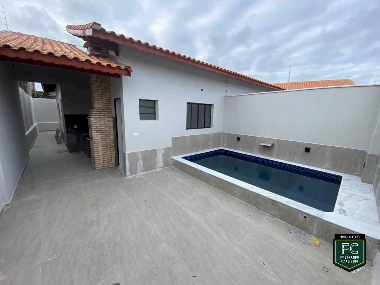 Casa Nova 2 dorms, piscina, gourmet, B. Plataforma Mongaguá