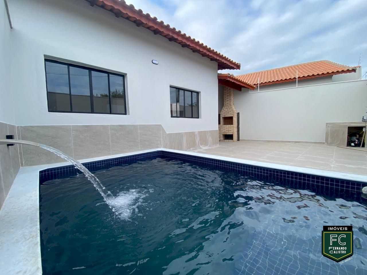 Casa Nova 2 dorms, piscina, gourmet, B. Plataforma Mongaguá